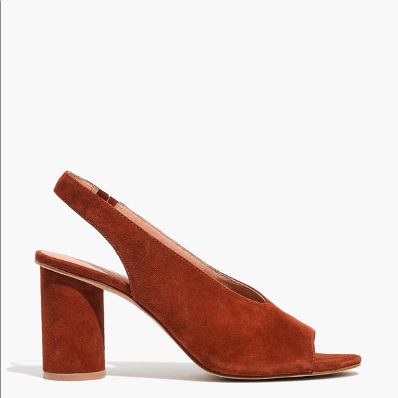 Madewell Alana Slingback Suede Heels size 39 - Picture 2 of 7